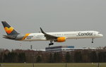 Condor,D-ABOC,(c/n 29015),Boeing 757-330(WL),03.04.2016,HAM-EDDH,Hamburg,Germany(Sticker:Hannover Airport)