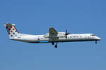 Croatia Airlines, 9A-CQC, Bombardier DHC-8 402, msn: 4258,  Istra ,  Bravo Vatreni  Fussball Sticker, 27.Juli 2020, ZRH Zürich, Switzerland.