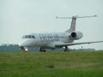 Embraer ERJ-145 (HB-JAT) von Crossair auf dem Flughafen von Luxemburg (11.09.2004)