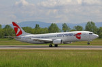 CSA Czech Airlines, OM-GTB, Boeing 737-49R, 18.Mai 2016, BSL Basel, Switzerland.