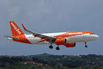 easyJet, G-UZHH Airbus A320-251N, msn: 8268, 23.Mai 2025, CFU Corfu, Greece.