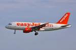 G-EZFP / EasyJet / A319-111 in MUC im Landeanflug aus London (LGW) 18.08.2014