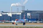 Easyjet Airbus A320 D-AUBO beim eindrehen zum Start in Hamburg Finkenwerder am 16.02.16