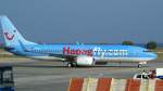 737-8K5 D-AHFY, LGRP (RHO) Flughafen Rhodos (Griechenland), HLF (HF) Hapag LLoyd Flug, heute TUIfly (01.10.2007)