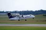 InterSky De Havilland Canada DHC-8-314Q OE-LSB beim Start in Hamburg Fuhlsbttel am 10.06.11