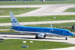 KLM Royal Dutch Airlines (KL-KLM), PH-HSE  Blauwstaart-Blue Tail , Boeing, 737-8K2 wl (neue KL-Lkrg.), 22.08.2017, MUC-EDDM, München, Germany 