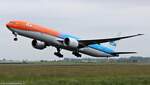KLM Royal Dutch Airlines Boeing 777-300ER PH-BVA  The Orange Pride  special livery @ Amsterdam Airport Schiphol / AMS.