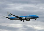 KLM, Boeing B 737-8K2, PH-BXV, BER, 16.02.2024

