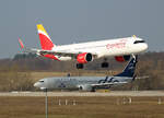 Iberia Express, Airbus A 321-271NX, EC-OCH, KLM, Boeing B 737-9K2, PH-BXO, BER, 03.03.2024