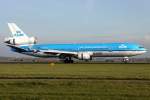 KLM Abschieds MD-11 PH-KCD bei der Landung auf 18R in AMS / EHAM / Amsterdam am 11.11.2014