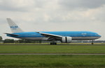 KLM, PH-BQM, (c/n 34712),Boeing 777-206(ER), 03.09.2016,  AMS-EHAM, Amsterdam-Schiphol, Niederlande (Named: Machu Picchu) 