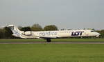 LOT Polish Airlines, ES-ACK,MSN 15211, Bombardier CRJ900ER, 02.05.2018,  HAM-EDDH, Hamburg, Germany 