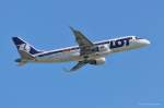 LOT Polish Airlines, SP-LII, ERJ 175LR in MUC im Steigflug nach Warschau (WAW) 01.07.2013