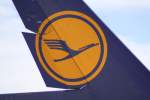Das Lufthansa Cargo-Logo auf dem Seitenruder einer MD-11F (Baden-Airpark, 26.08.10)