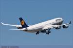 Take off A340-600/Lufthansa/MUC/München/Germany