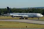 Lufthansa Airbus A340-313 D-AIGX, cn(MSN): 354,  Star Alliance ,
Frankfurt Rhein-Main International, 27.05.2017.