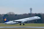 Lufthansa Airbus A321-200 D-AISB Hameln aufgenommen beim Start am Airport Hamburg Helmut Schmidt am 22.02.18