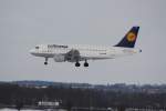 ufthansa Airbus A 319-100 D-AILY SCHWEINFURT Flughafen Mnchen 02.02.2010