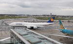 Lufthansa Boeing 747-830 D-ABYS  Dresden  als LH 499 nach Mexico City, am 03.04.2024 am Flughafen Frankfurt.