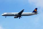 Lufthansa Airbus A321-231 D-AISC  Speyer  beim Landeanflug zum Flughafen Berlin-Tegel, 12.06.08.