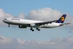 Lufthansa, D-AIKP, Airbus A 330-343X im Landeanflug in MUC aus Montreal (YUL) 27.08.2012