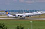 Lufthansa, D-AIHW, A340-642X in MUC beim Start nach Charlotte (CLT) 01.07.2013