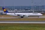 Lufthansa, D-AIFE  Passau , A340-313X nach der Landung in MUC aus Sao Paulo (GRU) 17.07.2013
