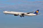 D-AIHY / Lufthansa / A340-642X in MUC im Landeanflug aus Dubai (DXB) 07.01.2014