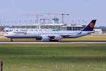 D-AIHQ / Lufthansa / A340-642  Fanhansa  in MUC beim Start nach San Francisco (SFO) 13.06.2014