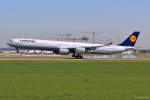 D-AIHU / Lufthansa / A340-642 in MUC bei der Landung aus Sao Paulo (GRU) 10.06.2014