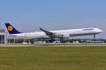 D-AIHH  Wiesbaden  / Lufthansa / A340-642 bei der Landung in MUC aus New York (EWR) 12.06.2014