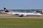 D-AIHS / Lufthansa / A340-642 nach der Landung in MUC aus Sao Paulo (GRU) 23.06.2014