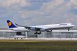 D-AIHR / Lufthansa / A340-642 vor der Landung in MUC nach Testflug. 01.07.2014  