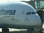 Am 16.4.2012 kam dieser A380-800 von Lufthansa in Peking an. Die Kennung war D-AIMD.