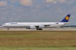D-AIHP / Lufthansa / A340-642 beim Start in MUC nach Charlotte (CLT) 03.07.2014