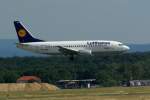 D-ABEN Lufthansa Boeing 737-330  Landeanflug Frankfurt 15.07.2014
