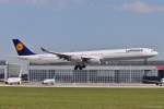 D-AIHU / Lufthansa / A340-642 vor der Landung in MUC aus Sao Paulo (GRU) 16.07.2014