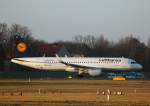 Lufthansa A 320-214 D-AIZS kurz vor dem Start in Berlin-Tegel am 22.02.2014