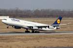 Lufthansa D-AIGV beim Start in Düsseldorf 14.2.2015