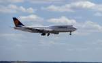 Lufthansa Boeing 747 (D ABYC) bei der Landung in FRA. 26.07.2015