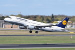 D-AIZW Lufthansa Airbus A320-214(WL)  Wesel   in Tegel am 20.04.2016 gestartet