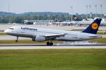D-AIPB Lufthansa Airbus A320-211  Heidelberg   in München bei der Landung am 18.05.2016