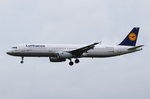 D-AIDB Lufthansa Airbus A321-231   Bayreuth  in München beim Landeanflug am 19.05.2016