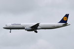 D-AIDW Lufthansa Airbus A321-231   beim Anflug auf München am 19.05.2016