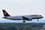 D-AIPL Lufthansa Airbus A320-211  Ludwigshafen am Rhein   in Frankfurt beim Landeanflug am 01.08.2016