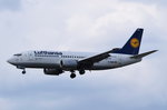 D-ABEE Lufthansa Boeing 737-330  Ulm   am 06.08.2016 in Frankfurt beim Landeanflug