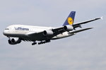 D-AIMJ Lufthansa Airbus A380-841  Brüssel   beim Landeanflug in Frankfurt am 06.08.2016