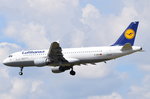 D-AIPH Lufthansa Airbus A320-211  Münster  in Frankfurt beim Landeanflug am 06.08.2016