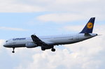 D-AIRN Lufthansa Airbus A321-131  Kaiserslautern   in Frankfurt am 06.08.2016 beim Landeanflug