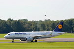 Lufthansa Airbus A320neo D-AINA nach der Landung in Hamburg Fuhlsbüttel am 28.08.16